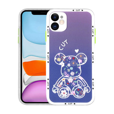 Apple iPhone 11 Kılıf Kamera Korumalı Desenli Sert Zore Hess Kapak NO3