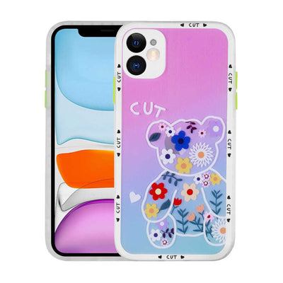 Apple iPhone 11 Kılıf Kamera Korumalı Desenli Sert Zore Hess Kapak NO10