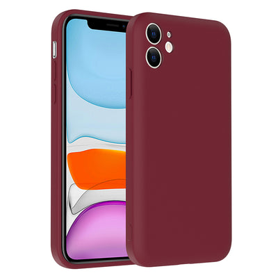 Apple iPhone 11 Kılıf Kamera Korumalı Kartlık Hazneli Zore Vitra Kapak Kahverengi