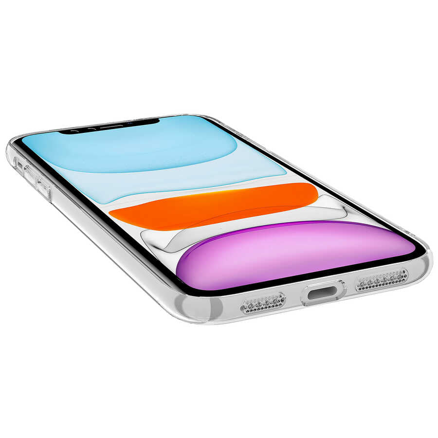Apple iPhone 11 Kılıf Kamera Korumalı M-safe Sert PC Zore Porto Kapak Renksiz