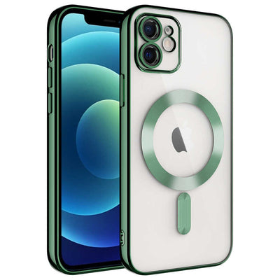 Apple iPhone 11 Kılıf Kamera Korumalı M-safe Wireless Şarj Özellikli Zore Demre Kapak