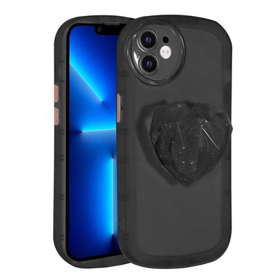 Apple iPhone 11 Kılıf Kamera Korumalı Pop Soketli Renkli Zore Ofro Kapak Siyah