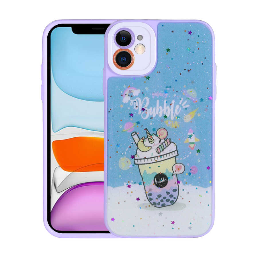 Apple iPhone 11 Kılıf Kamera Korumalı Sert Desenli Zore Pami Kapak NO3