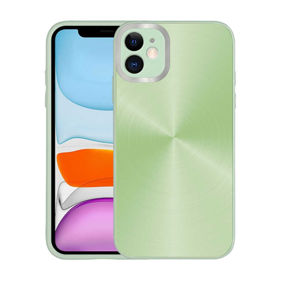 Apple iPhone 11 Kılıf Kamera Korumalı Sert Zore Desa Kapak Açık Yeşil