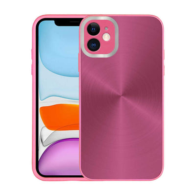 Apple iPhone 11 Kılıf Kamera Korumalı Sert Zore Desa Kapak Pembe Koyu