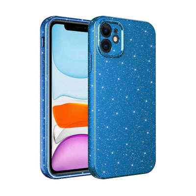 Apple iPhone 11 Kılıf Kamera Korumalı Simli Lüks Zore Koton Kapak Açık Yeşil