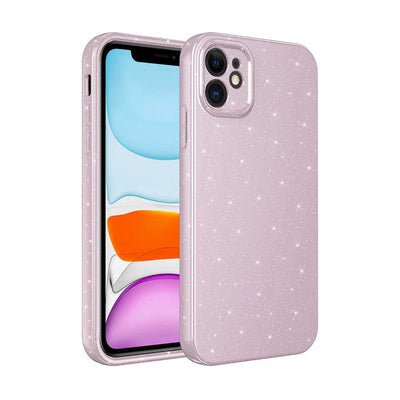 Apple iPhone 11 Kılıf Kamera Korumalı Simli Lüks Zore Koton Kapak Lavendery Gray
