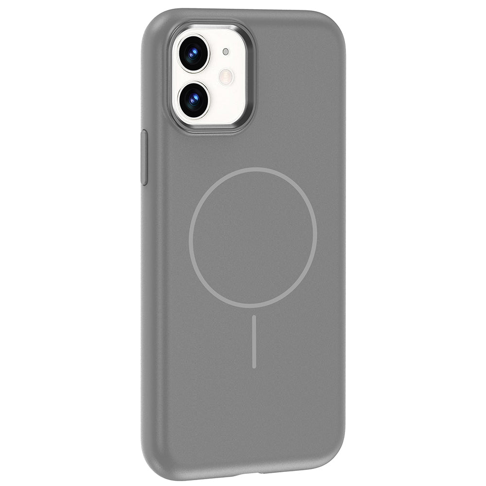 Apple iPhone 11 Kılıf M-Safe Şarj Özellikli Metal Kamera Çerçeveli Zore Edi Silikon Kapak Rose Gold