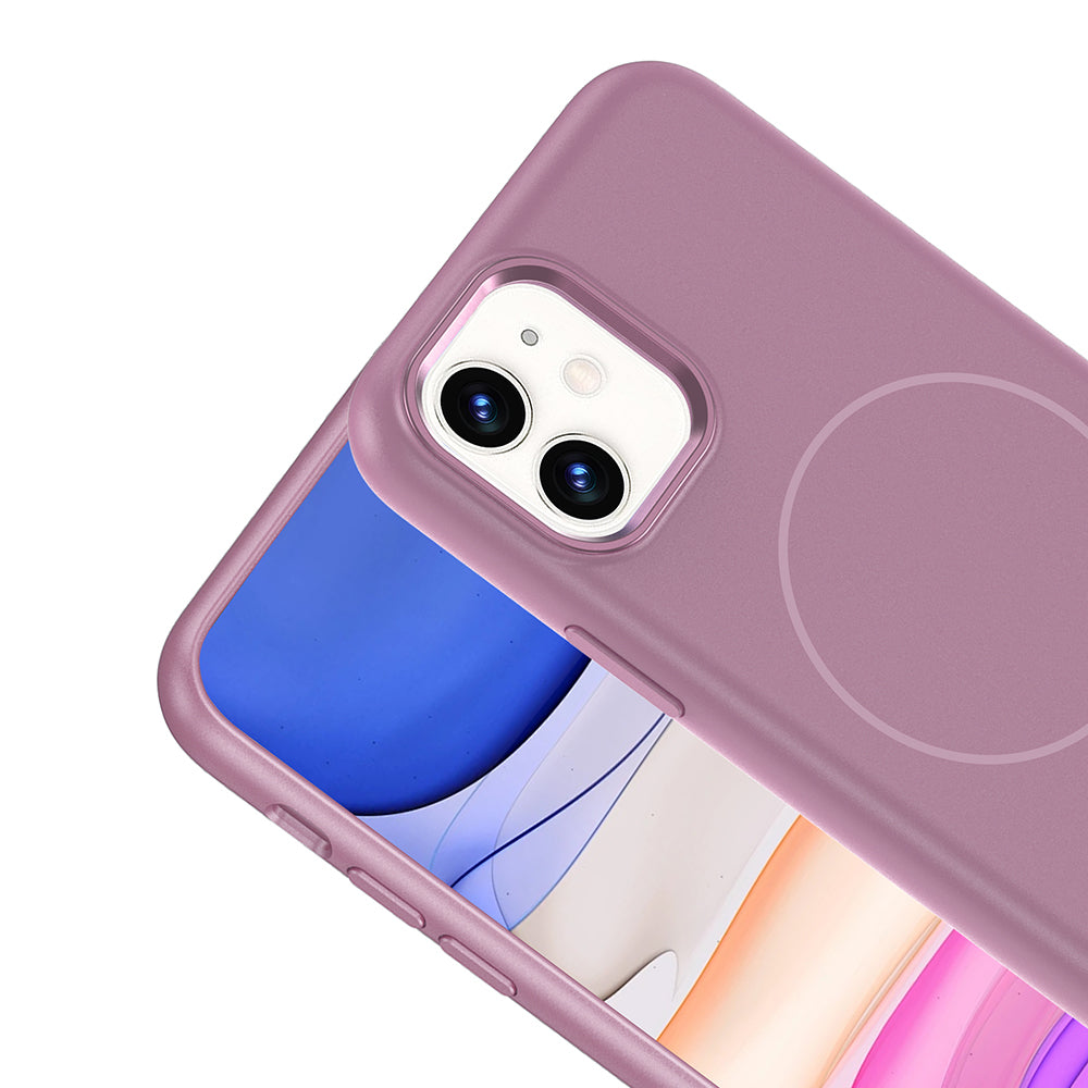 Apple iPhone 11 Kılıf M-Safe Şarj Özellikli Metal Kamera Çerçeveli Zore Edi Silikon Kapak Siyah