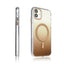 Apple iPhone 11 Kılıf M-safe Şarj Özellikli Transparan Renk Geçişli Zore Toros Kapak Gold