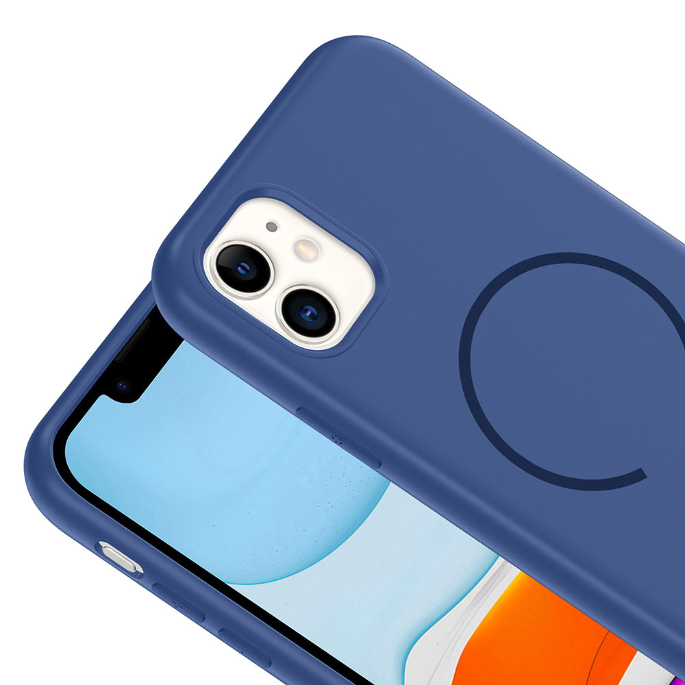 Apple iPhone 11 Kılıf M-safe Şarj Özellikli Zore Meta Kapak Kahverengi