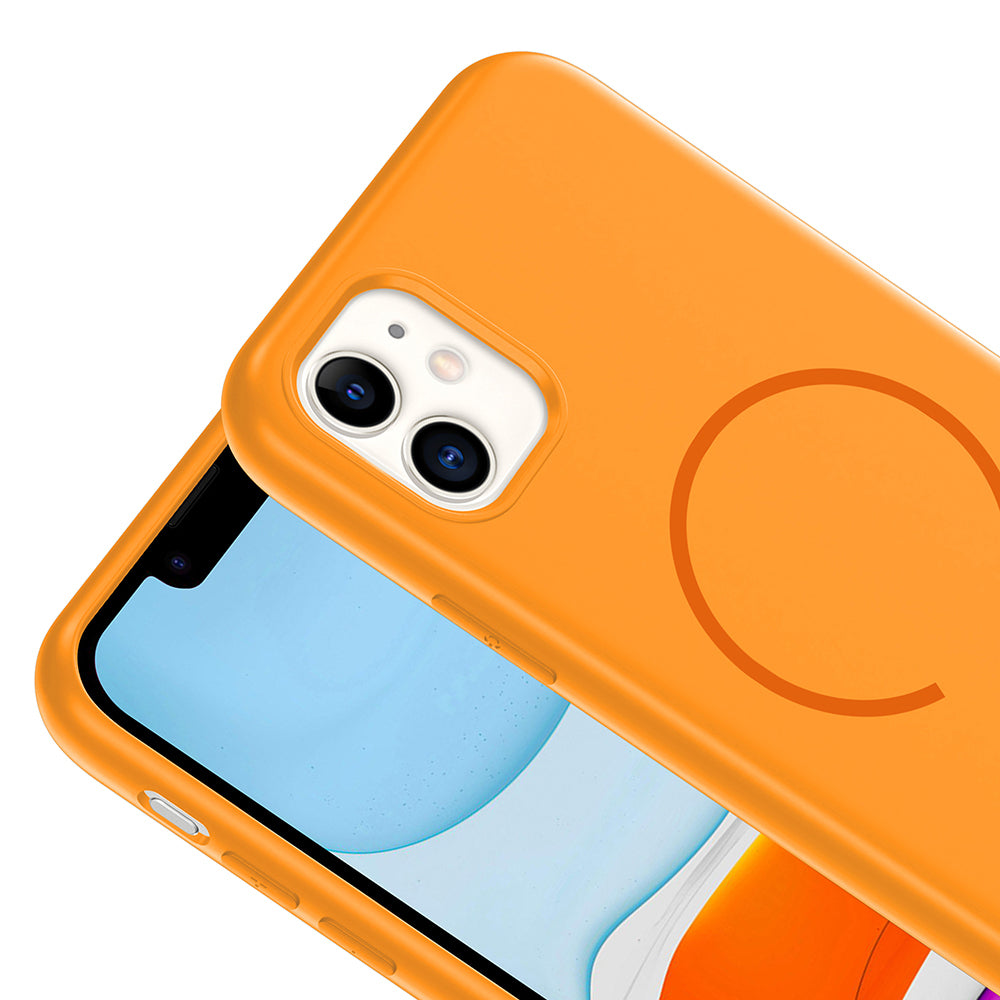 Apple iPhone 11 Kılıf M-safe Şarj Özellikli Zore Meta Kapak Siyah