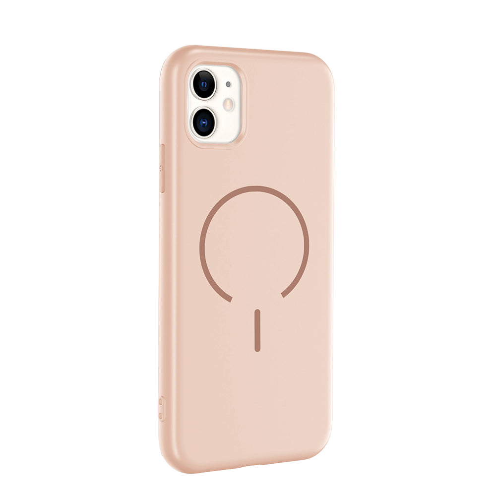 Apple iPhone 11 Kılıf M-safe Şarj Özellikli Zore Meta Kapak Siyah