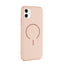 Apple iPhone 11 Kılıf M-safe Şarj Özellikli Zore Meta Kapak Rose Pembe