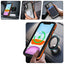 Apple iPhone 11 Kılıf M-safe Şarj Özellikli Renkli Kenar Airbag Şeritli Zore Lamer Kapak Gri