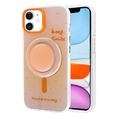 Apple iPhone 11 Kılıf M-safe Şarj Özellikli Tak-Çıkar Pop Soketli Zore Tiktok Kapak Siyah