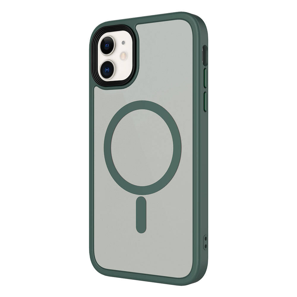 Apple iPhone 11 Kılıf Mat Arka Yüzey Wireless Şarj Özellikli Zore Flet M-safe Kapak Pembe