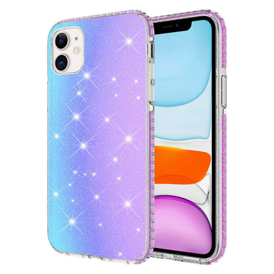 Apple iPhone 11 Kılıf Parlak Renk Geçişli Zore Velle Kapak Mor