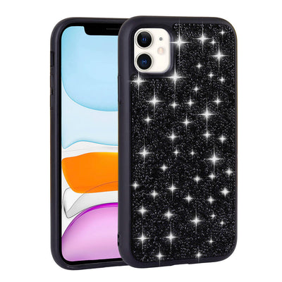 Apple iPhone 11 Kılıf Parlak Taşlı Tasarım Zore Pırlanta Kapak Siyah