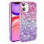 Apple iPhone 11 Kılıf Simli 3D Desenli Zore Hacar Kapak Mor-Mavi