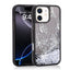 Apple iPhone 11 Kılıf Sıvılı Simli Kelebek Baskılı Şeffaf Arka Yüzey Zore Glis Silikon Kapak Mor