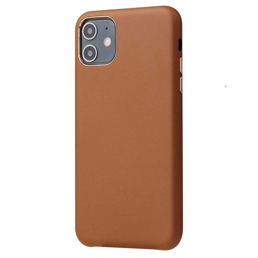 Apple iPhone 11 Kılıf Zore Eyzi Kapak Kahverengi
