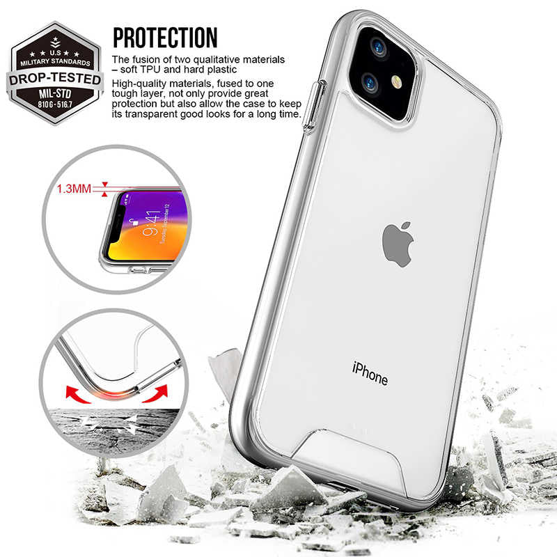 Apple iPhone 11 Kılıf Zore Gard Silikon Renksiz