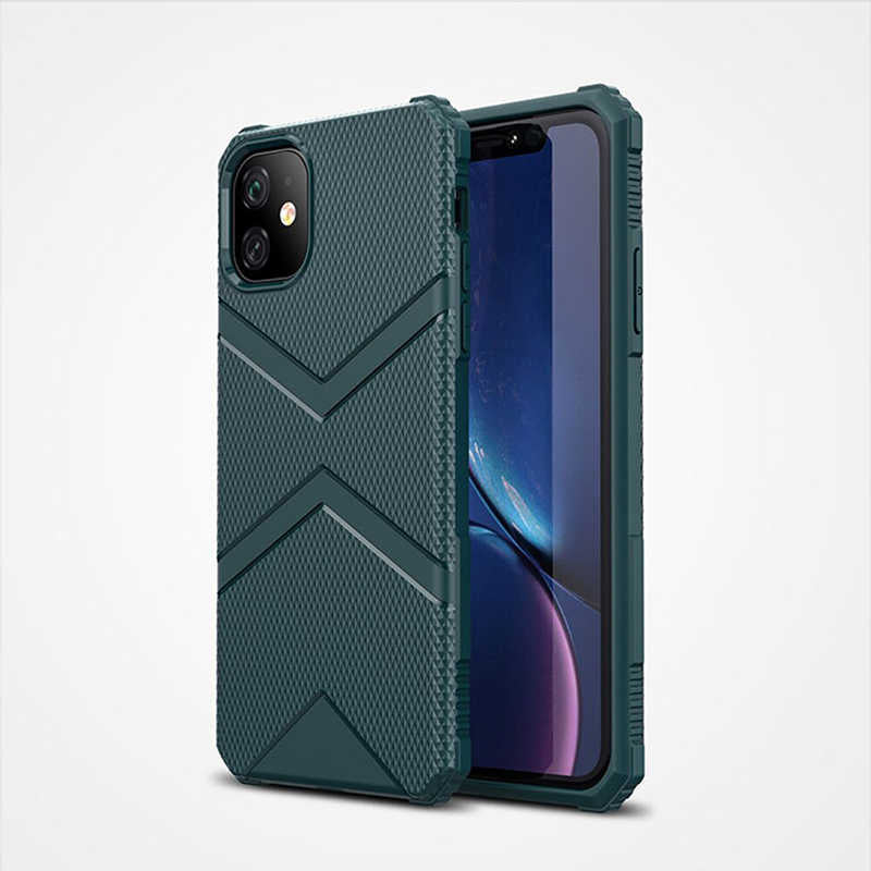 Apple iPhone 11 Kılıf Zore Hank Silikon Koyu Yeşil