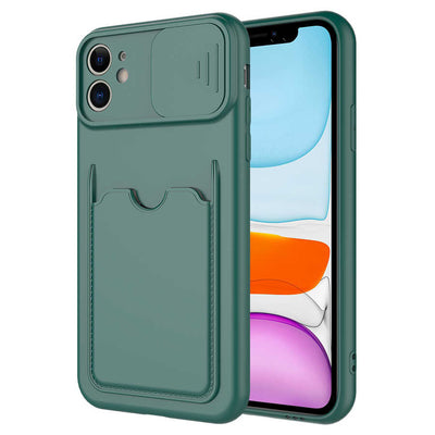 Apple iPhone 11 Kılıf Zore Kartix Kapak Koyu Yeşil