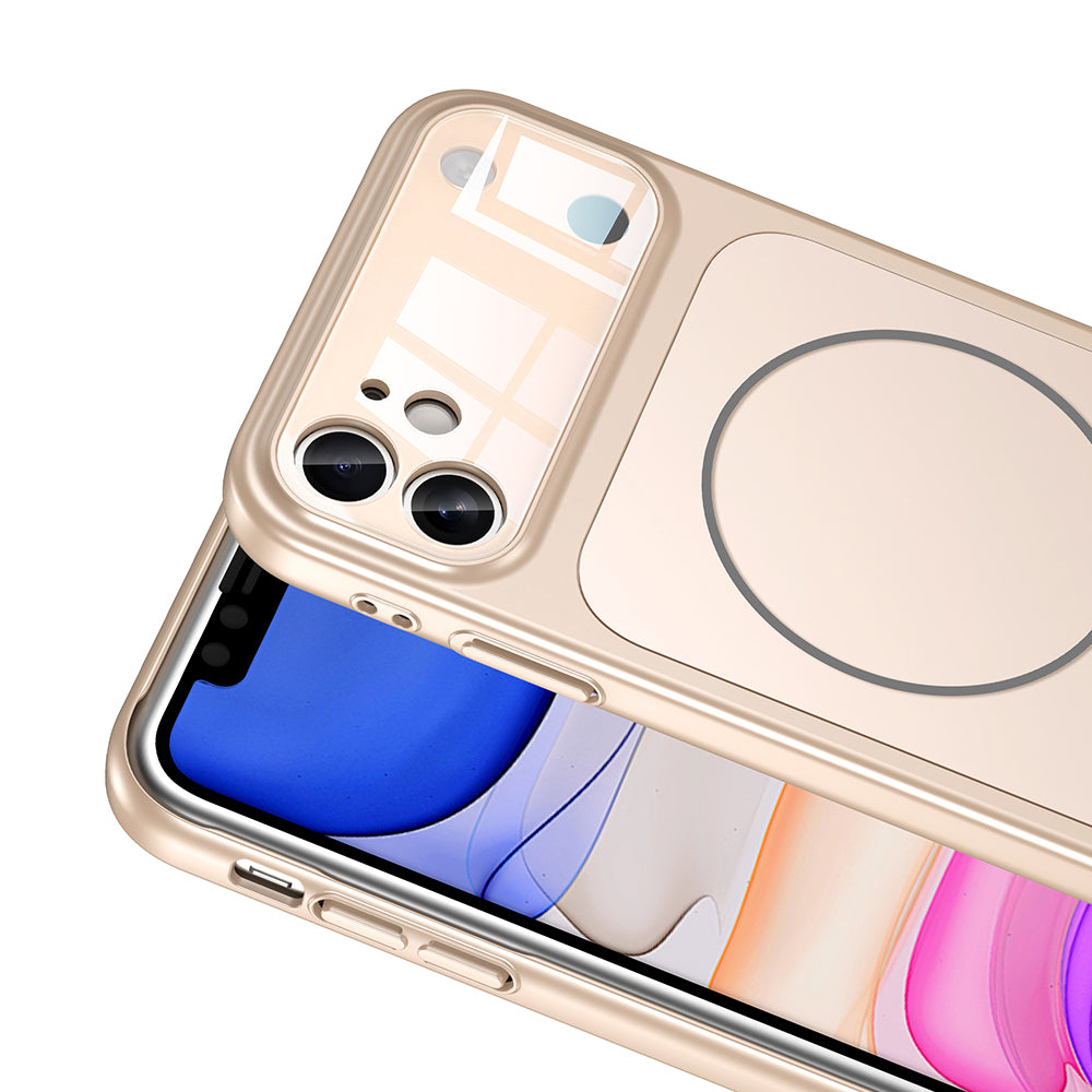 Apple iPhone 11 Kılıf Zore M-Safe Şarj Özellikli Kamera Korumalı Formen Kapak Mavi