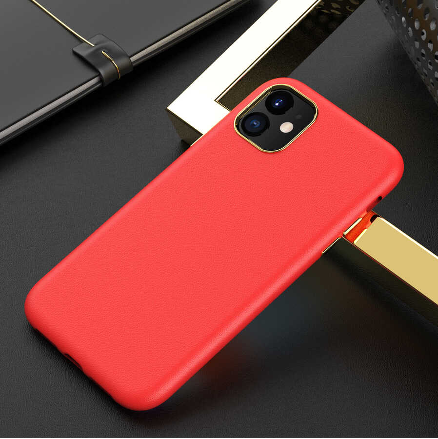 Apple iPhone 11 Kılıf Zore Natura Kapak Kahverengi