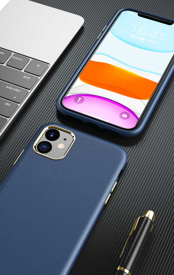 Apple iPhone 11 Kılıf Zore Natura Kapak Lacivert