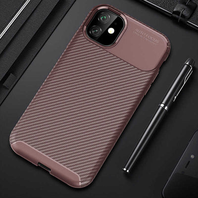 Apple iPhone 11 Kılıf Zore Negro Silikon Kapak Kahverengi