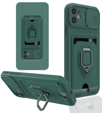 Apple iPhone 11 Kılıf Zore Pelit Kapak Koyu Yeşil