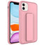 Apple iPhone 11 Kılıf Zore Qstand Kapak Pembe