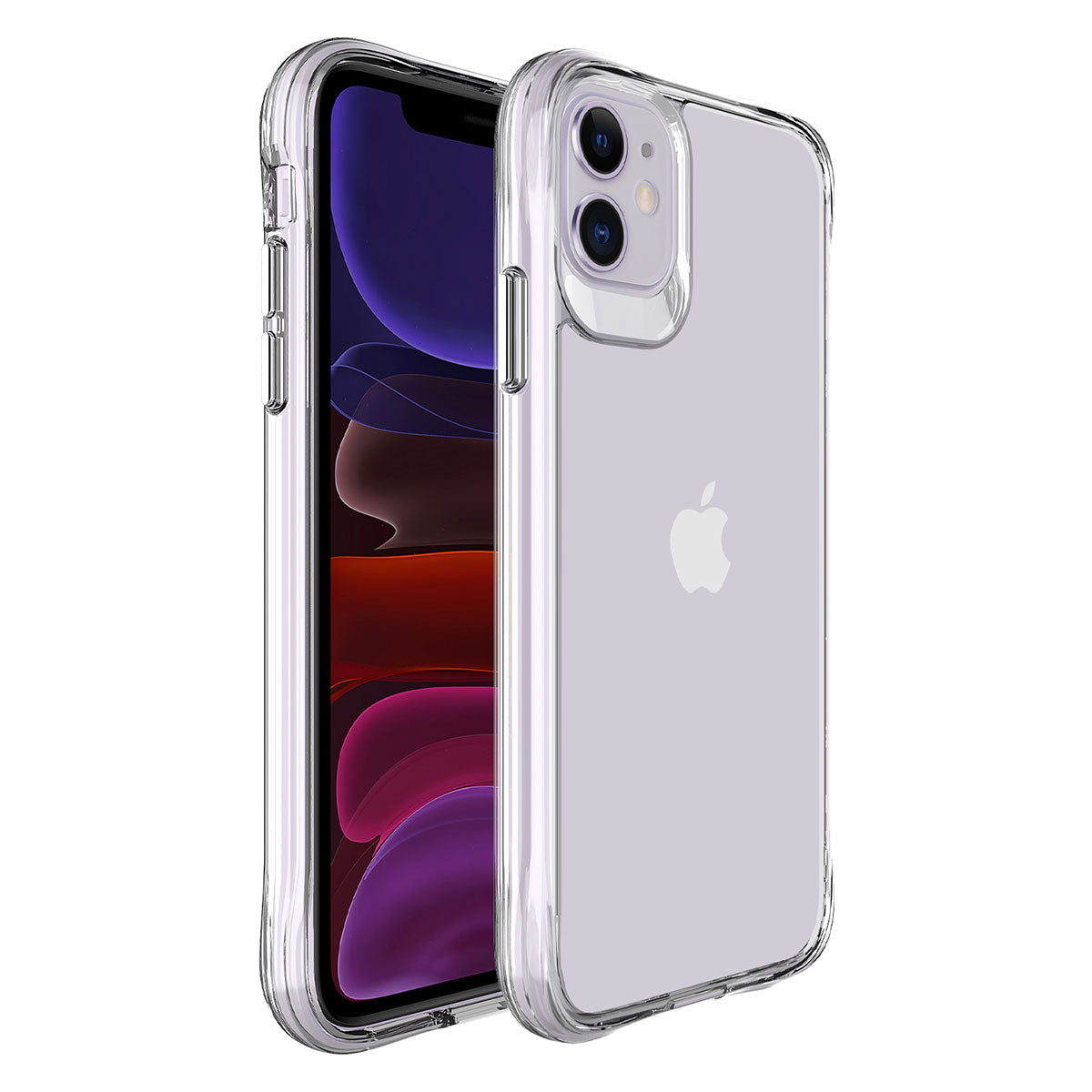 Apple iPhone 11 Kılıf Zore Şeffaf Ultra İnce Airbag Tasarımlı Okka Kapak Renksiz
