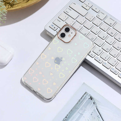 Apple iPhone 11 Kılıf Zore Sidney Desenli Sert Kapak Heart No1