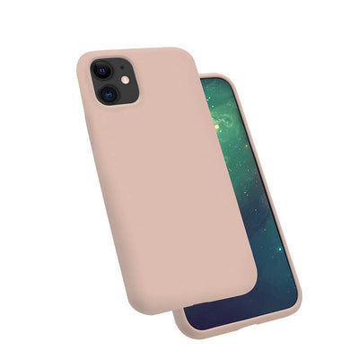 Apple iPhone 11 Kılıf Zore Silk Silikon Pembe