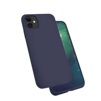 Apple iPhone 11 Kılıf Zore Silk Silikon Lacivert