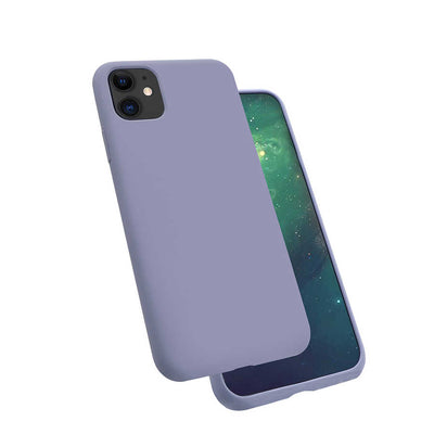 Apple iPhone 11 Kılıf Zore Silk Silikon Lila