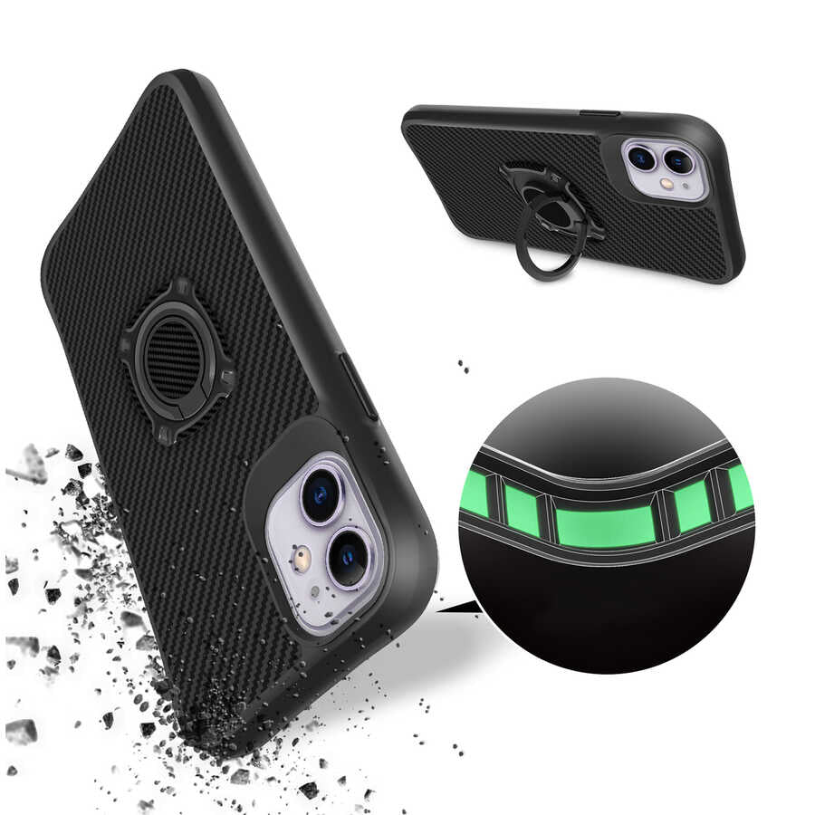 Apple iPhone 11 Kılıf Zore Timo Kapak Siyah