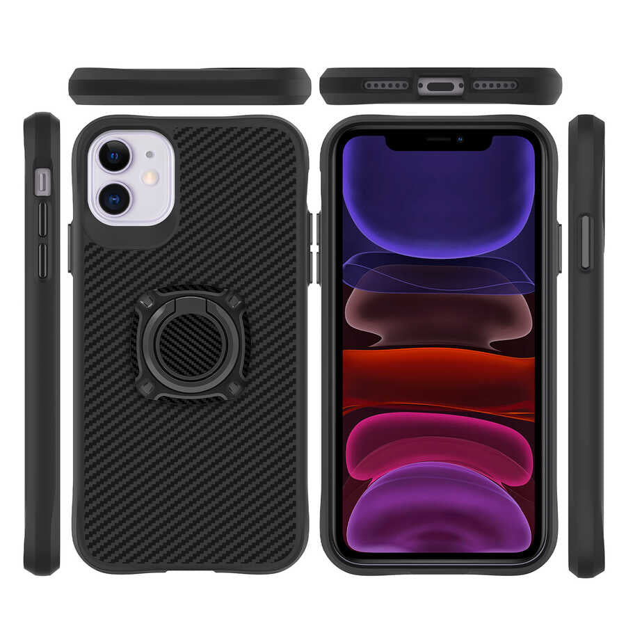 Apple iPhone 11 Kılıf Zore Timo Kapak Siyah