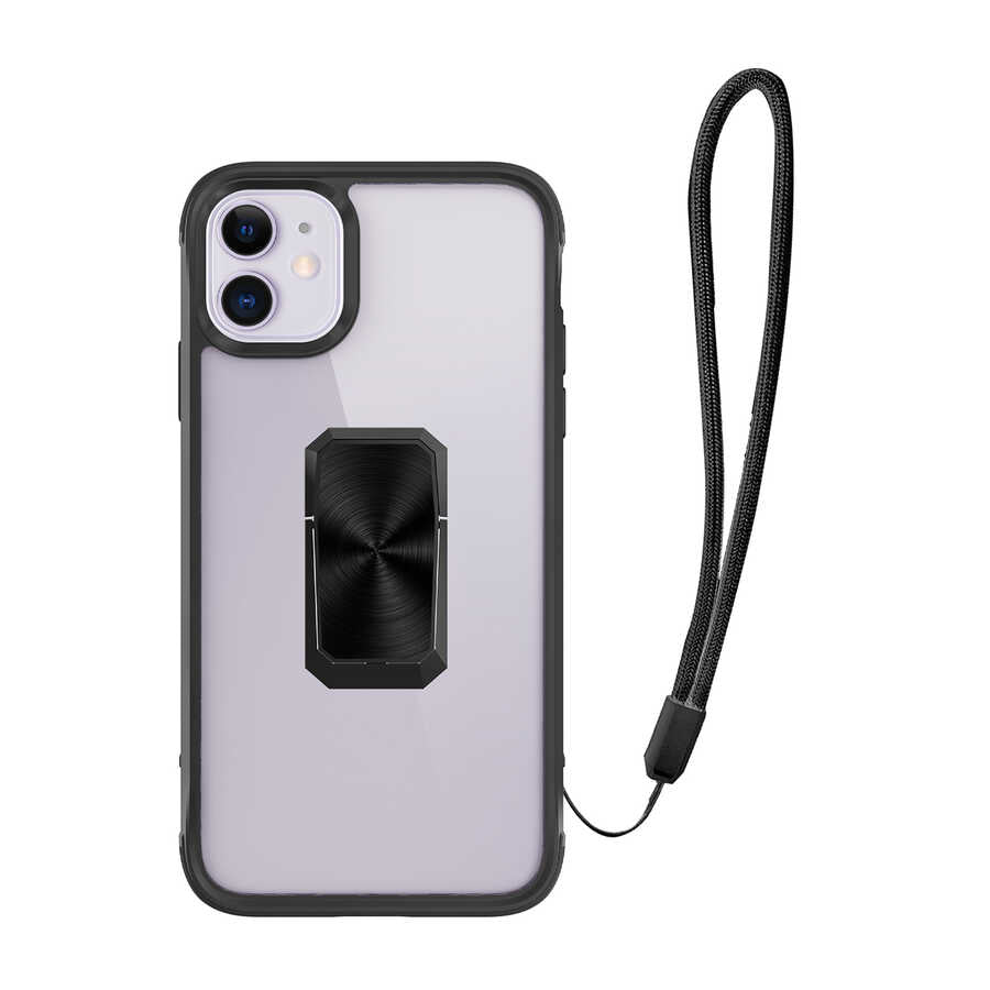 Apple iPhone 11 Kılıf Zore V-Bax Kapak Siyah