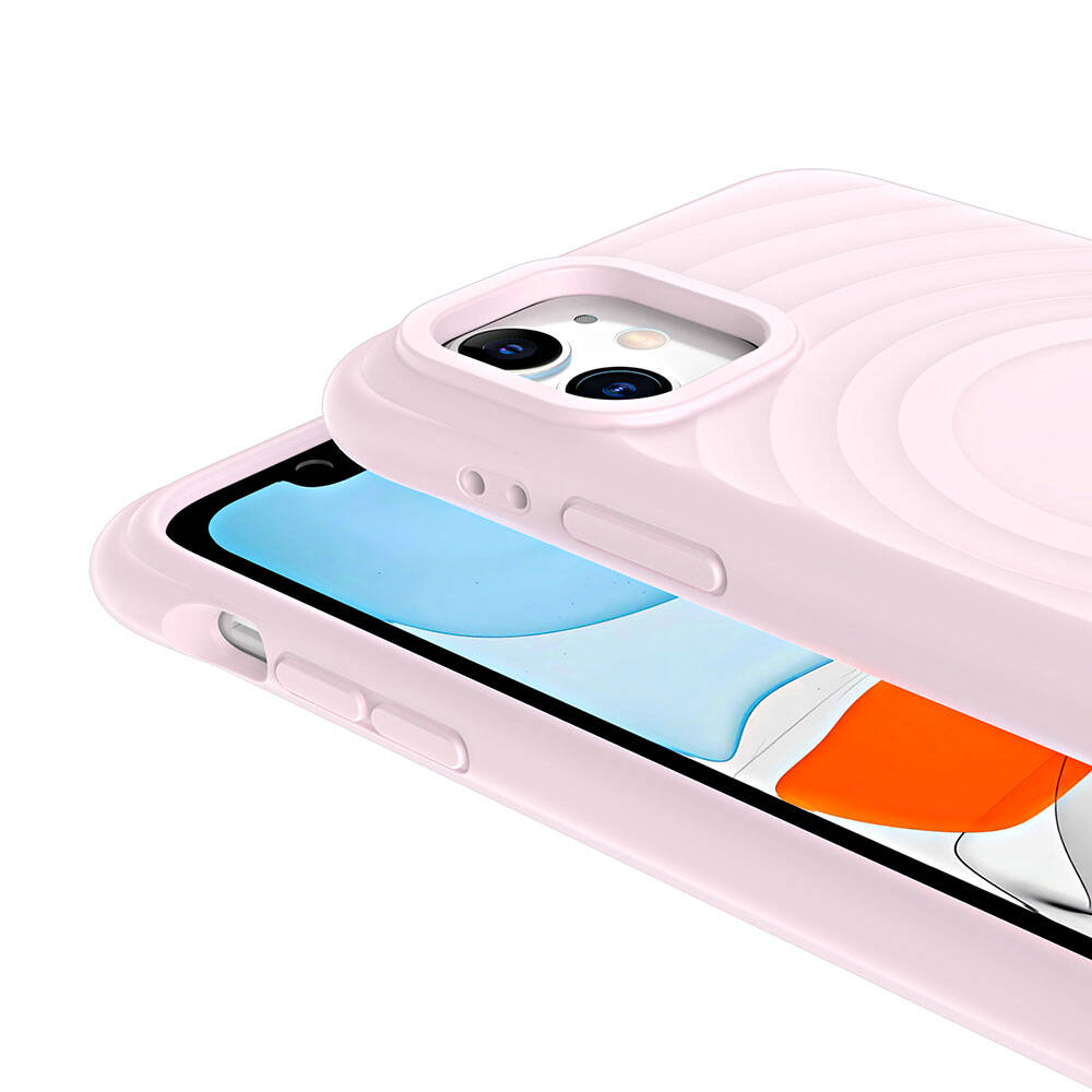 Apple iPhone 11 M-safe Şarj Özellikli Airbagli Mat Görünümlü Zore Hepi Kapak Beyaz
