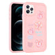 Apple iPhone 11 Pro Kılıf Kabartma Figürlü Parlak Zore Toys Silikon Kapak Pembe