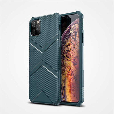 Apple iPhone 11 Pro Kılıf Zore Hank Silikon Koyu Yeşil