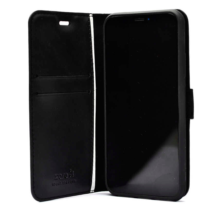 Apple iPhone 11 Pro Kılıf Zore Kar Deluxe Kapaklı Kılıf Kırmızı
