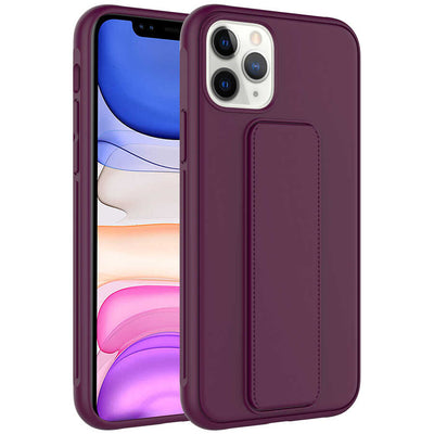 Apple iPhone 11 Pro Kılıf Zore Qstand Kapak Mürdüm