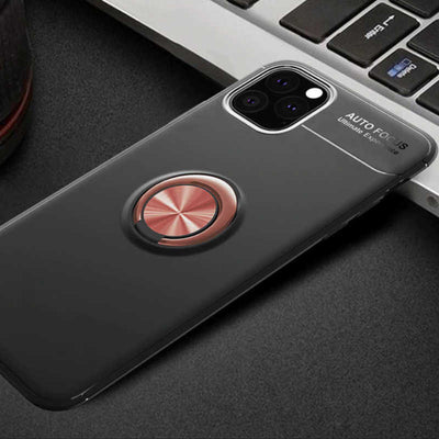 Apple iPhone 11 Pro Kılıf Zore Ravel Silikon Kapak Siyah-Rose Gold