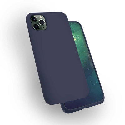 Apple iPhone 11 Pro Kılıf Zore Silk Silikon Lacivert